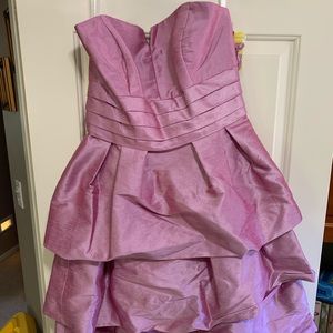 Strapless pink dress